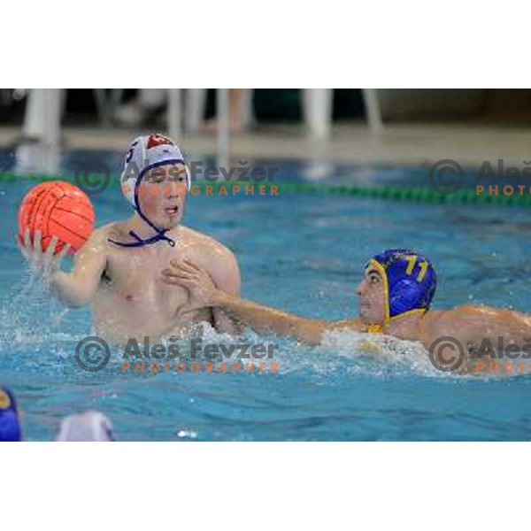 Resnik (5) and Zelalic (11) at match Triglav (SLO)- ASV Wien (Austria) for third place in Alpe Adria water polo league tournament in Kranj 9.3.2008. Triglav won 24:10. Photo by Ales Fevzer 