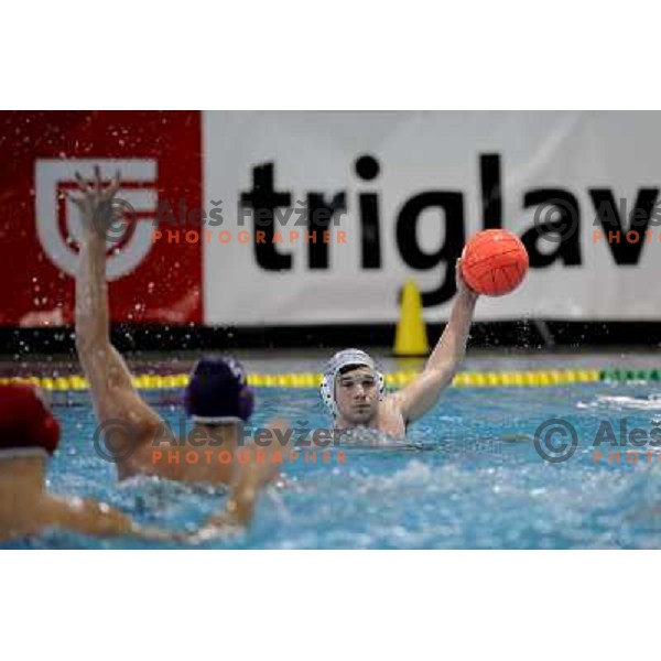 Action at match UTE (Hungary)- Opatija (Croatia) in final of Alpe Adria water polo league tournament in Kranj 9.3.2008. UTE became champion with victory 16:6. Photo by Ales Fevzer 