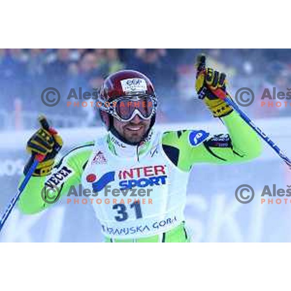Uros Pavlovcic, third placed at FIS Alpine World Cup Giant Slalom for Vitranc Cup in Kranjska gora, Slovenia on December 20 , 2001