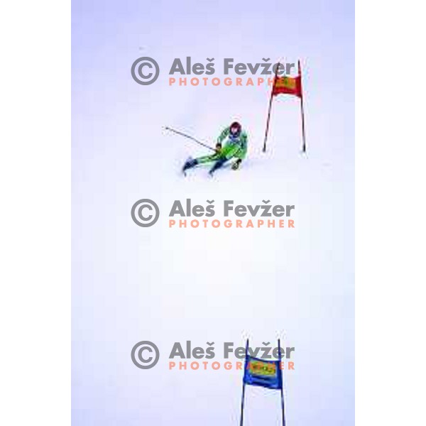 Uros Pavlovcic, third placed at FIS Alpine World Cup Giant Slalom for Vitranc Cup in Kranjska gora, Slovenia on December 20 , 2001