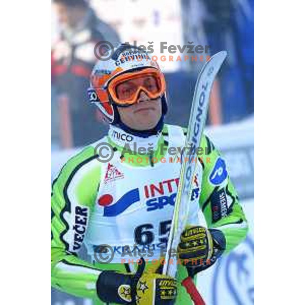 Jure Kosir at FIS Alpine World Cup Giant Slalom for Vitranc Cup in Kranjska gora, Slovenia on December 20 , 2001