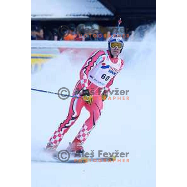 Ivica Kostelic at FIS Alpine World Cup Giant Slalom for Vitranc Cup in Kranjska gora, Slovenia on December 20 , 2001