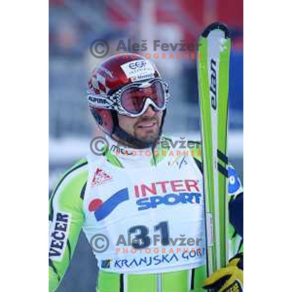 Uros Pavlovcic, third placed at FIS Alpine World Cup Giant Slalom for Vitranc Cup in Kranjska gora, Slovenia on December 20 , 2001