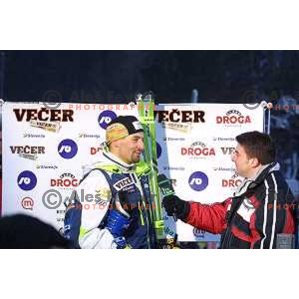 Uros Pavlovcic, third placed at FIS Alpine World Cup Giant Slalom for Vitranc Cup in Kranjska gora, Slovenia on December 20 , 2001