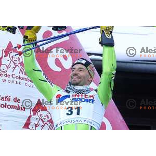 Uros Pavlovcic, third placed at FIS Alpine World Cup Giant Slalom for Vitranc Cup in Kranjska gora, Slovenia on December 20 , 2001
