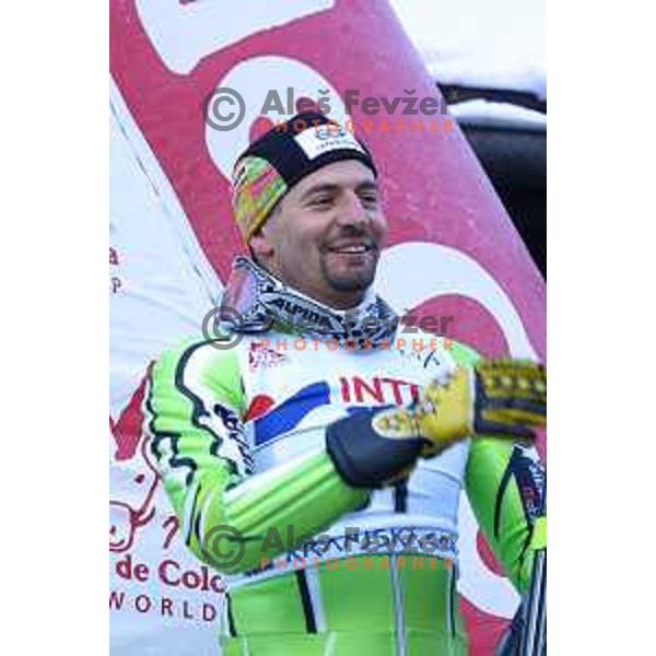 Uros Pavlovcic, third placed at FIS Alpine World Cup Giant Slalom for Vitranc Cup in Kranjska gora, Slovenia on December 20 , 2001