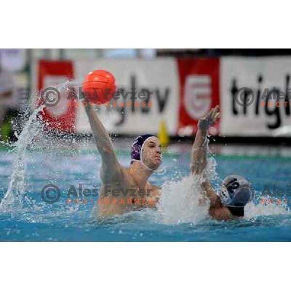 Somogyi shots on goal at match UTE (Hungary)- Opatija (Croatia) in final of Alpe Adria water polo league tournament in Kranj 9.3.2008. UTE became champion with victory 16:6. Photo by Ales Fevzer 
