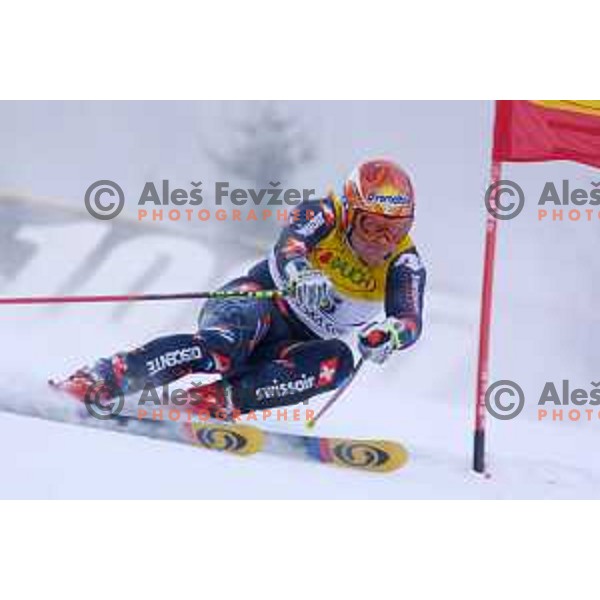 Didier Cuche, third placed at FIS Alpine World Cup Giant Slalom for Vitranc Cup in Kranjska gora, Slovenia on December 21 , 2001