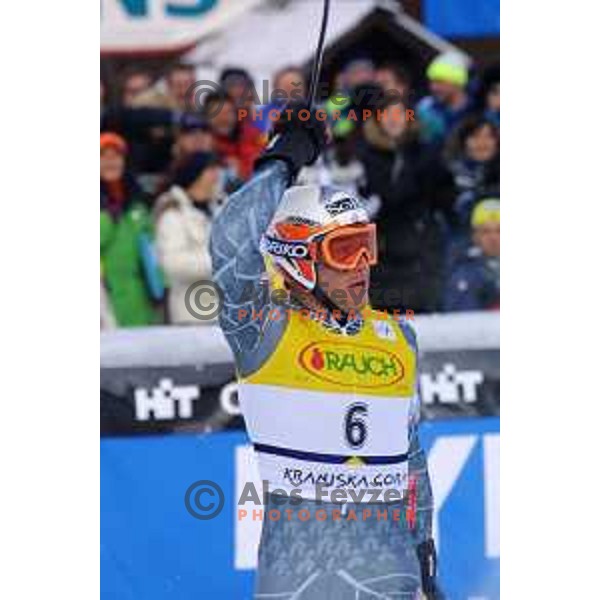 Bode Miller, second placed at FIS Alpine World Cup Giant Slalom for Vitranc Cup in Kranjska gora, Slovenia on December 21 , 2001