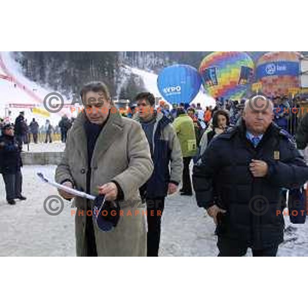 Jacques Rogge at FIS Alpine World Cup Giant Slalom for Vitranc Cup in Kranjska gora, Slovenia on December 21 , 2001