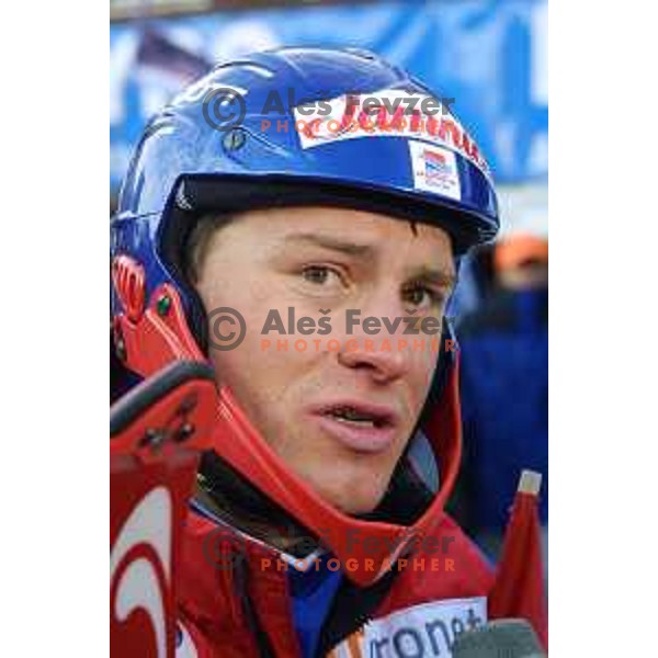 Ivica Kostelic, third placed at FIS Alpine World Cup Slalom for Vitranc Cup in Kranjska gora, Slovenia on December 22 , 2001