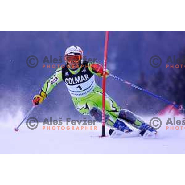 Mitja Kunc at FIS Alpine World Cup Slalom for Vitranc Cup in Kranjska gora, Slovenia on December 22 , 2001