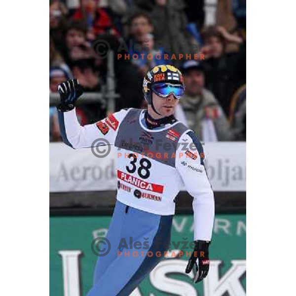 Janne Ahonen (FIN) at e.on Ruhrgas FIS World Cup Ski jumping competition on 215 meters Flying Hill in Planica (Slovenia) on 14.3.2008. Photo by Ales Fevzer 
