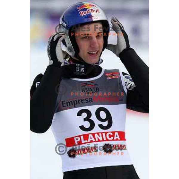 Gregor Schlierenzauer (AUT) at e.on Ruhrgas FIS World Cup Ski jumping competition on 215 meters Flying Hill in Planica (Slovenia) on 14.3.2008. Photo by Ales Fevzer 