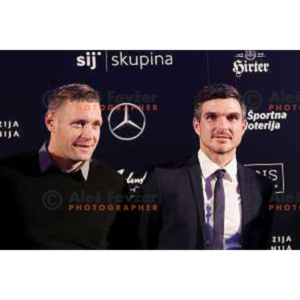 Benjamin Savsek , Peter Kauzer at Slovenian Sportsman of the year 2019 in Ljubljana on December 17, 2019