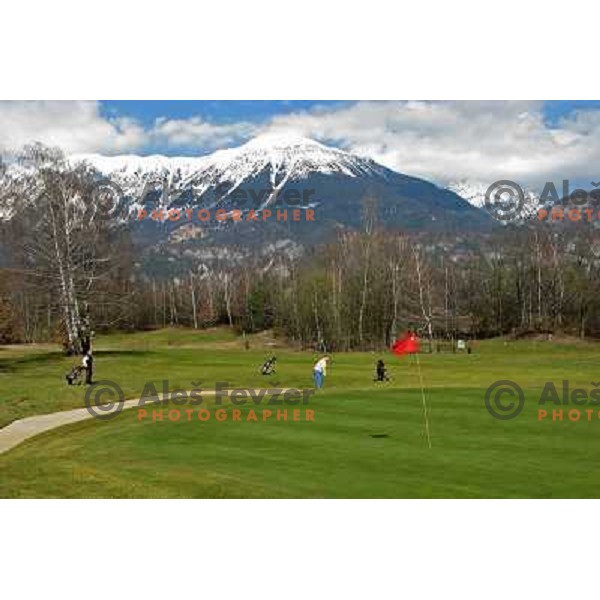 Playing Par 3, hole nr.5 during opening day of play in season 2008 at Lakes Golf Course at Bled (Slovenia) on 14.3.2008. Photo by Ales Fevzer 