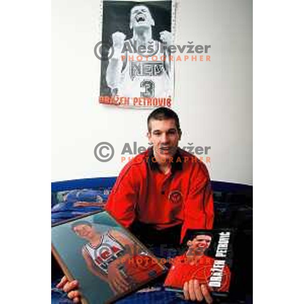 Sani Becirovic of Union Olimpija during 1999-2000 Euroleague season in Tivoli Hall, Ljubljana, Slovenia