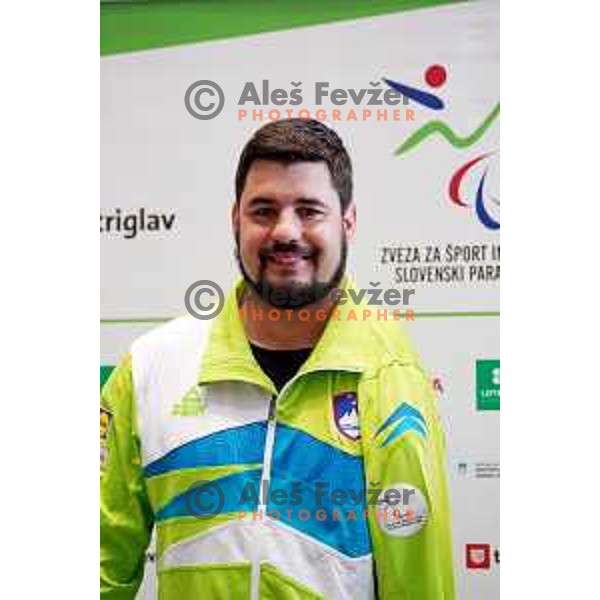 Para swimmer Darko Djuric at press conference in Ljubljana, Slovenia on June 3, 2020 where he announced end of his ParaOlympic sports carrer