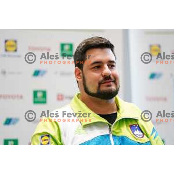 Para swimmer Darko Djuric at press conference in Ljubljana, Slovenia on June 3, 2020 where he announced end of his ParaOlympic sports carrer
