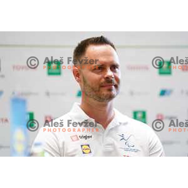 Para kayaker Dejan Fabcic at press conference in Ljubljana, Slovenia on June 3, 2020 where he announced end of his ParaOlympic sports carrer