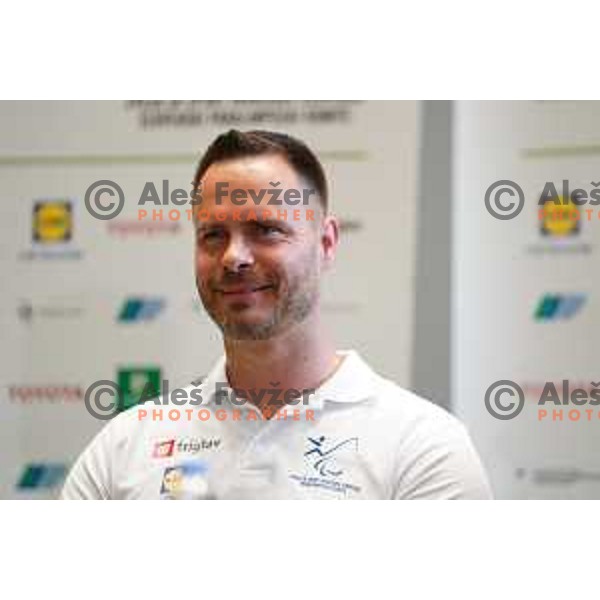 Para kayaker Dejan Fabcic at press conference in Ljubljana, Slovenia on June 3, 2020 where he announced end of his ParaOlympic sports carrer
