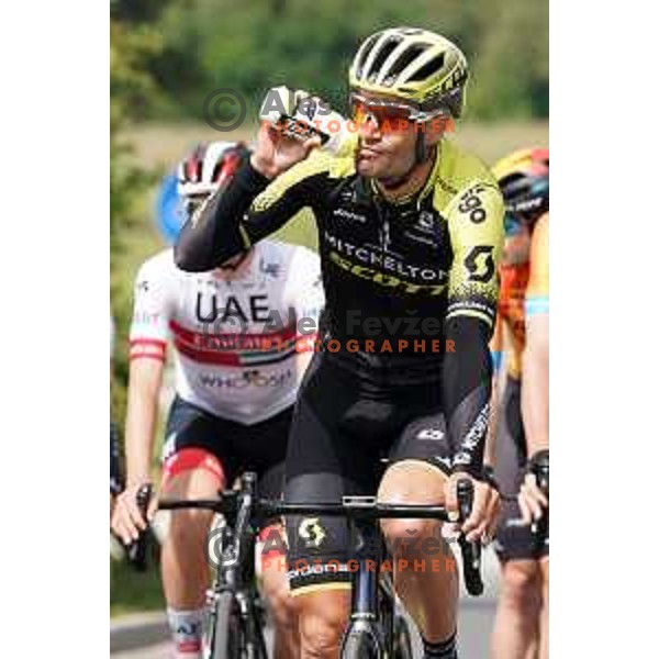 Luka Mezgec during World Cycling day practice ride in Slovenia on June 3, 2020
