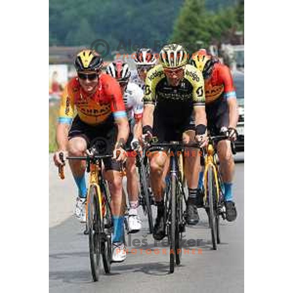 Luka Pibernik and Luka Mezgec during World Cycling day practice ride in Slovenia on June 3, 2020