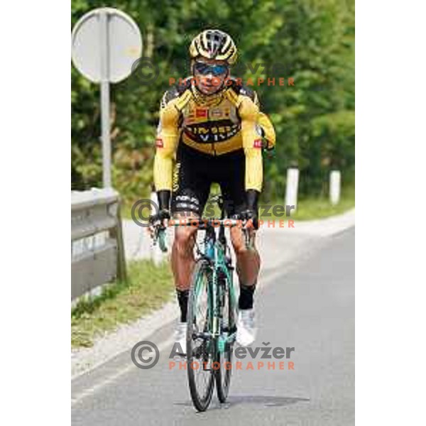 Primoz Roglic during World Cycling day practice ride in Slovenia on June 3, 2020