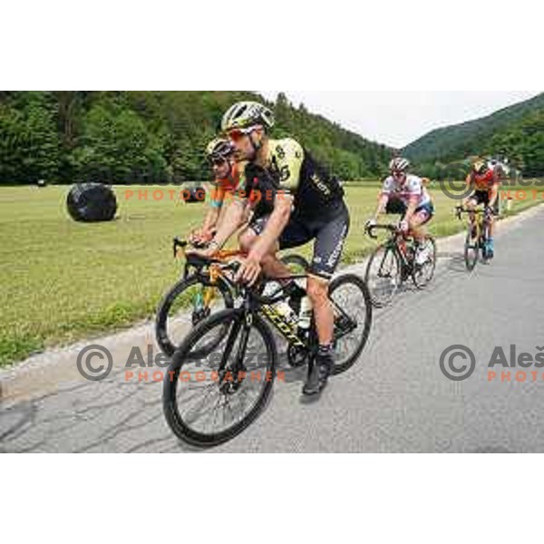 Luka Mezgec during World Cycling day practice ride in Slovenia on June 3, 2020
