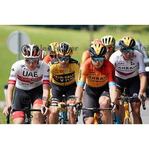 Tadej Pogacar, Primoz Roglic during World Cycling day practice ride in Slovenia on June 3, 2020