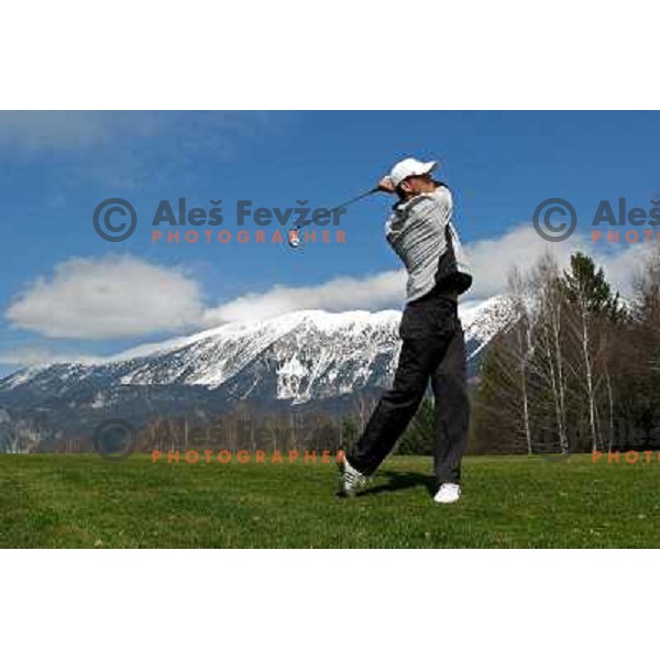 Playing from fairway of hole nr.6 during opening day of play in season 2008 at Lakes Golf Course at Bled (Slovenia) on 14.3.2008. Photo by Ales Fevzer 