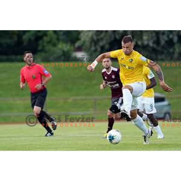 David Brekalo in action during Prva Liga Telekom Slovenije 2019/2020 football match between Bravo and Triglav in Ljubljana, Slovenia on June 7 , 2020