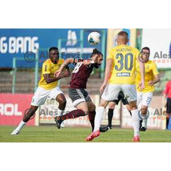 Luka Majcen in action during Prva Liga Telekom Slovenije 2019/2020 football match between Bravo and Triglav in Ljubljana, Slovenia on June 7 , 2020