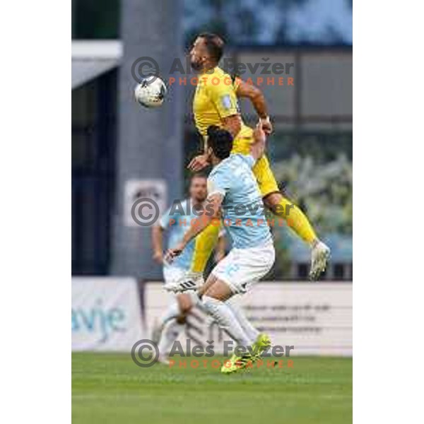 Predrag Sikimic in action during Prva Liga Telekom Slovenije 2019/2020 football match between Domzale and Maribor in Domzale, Slovenia on June 7 , 2020