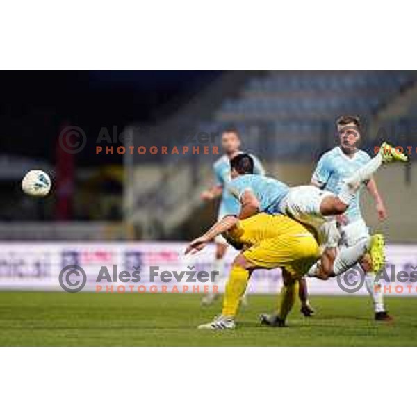 in action during Prva Liga Telekom Slovenije 2019/2020 football match between Domzale and Maribor in Domzale, Slovenia on June 7 , 2020