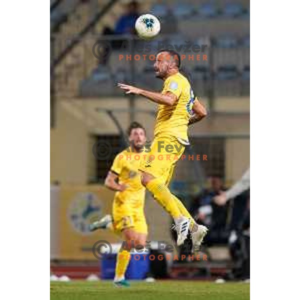 Predrag Sikimic in action during Prva Liga Telekom Slovenije 2019/2020 football match between Domzale and Maribor in Domzale, Slovenia on June 7 , 2020