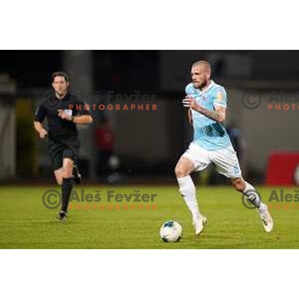 Alexandru Cretu in action during Prva Liga Telekom Slovenije 2019/2020 football match between Domzale and Maribor in Domzale, Slovenia on June 7 , 2020