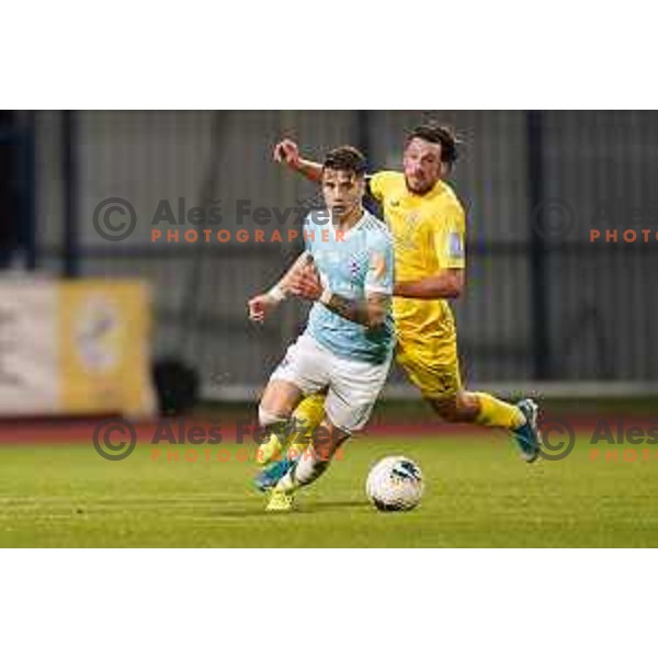 Luka Zahovic in action during Prva Liga Telekom Slovenije 2019/2020 football match between Domzale and Maribor in Domzale, Slovenia on June 7 , 2020