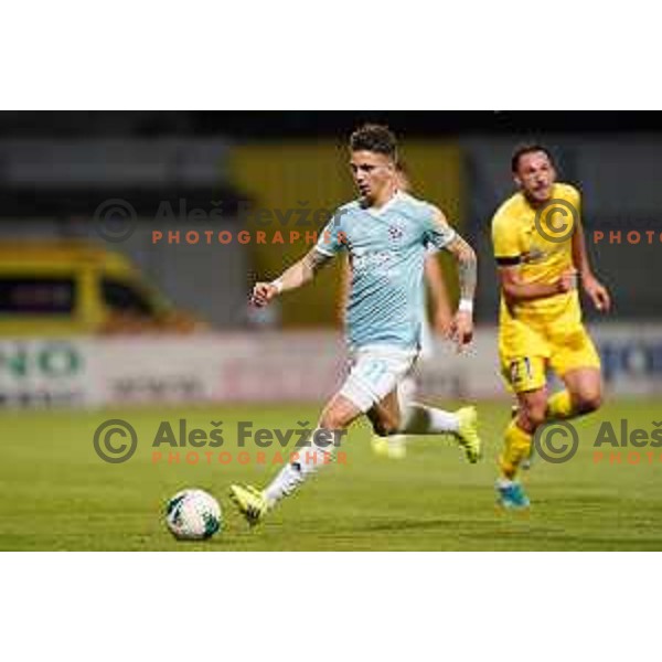 Luka Zahovic in action during Prva Liga Telekom Slovenije 2019/2020 football match between Domzale and Maribor in Domzale, Slovenia on June 7 , 2020
