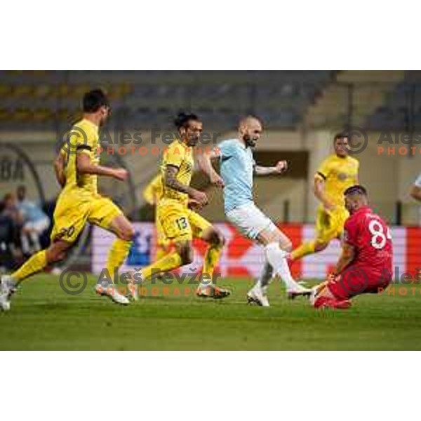 Alexandru Cretu in action during Prva Liga Telekom Slovenije 2019/2020 football match between Domzale and Maribor in Domzale, Slovenia on June 7 , 2020