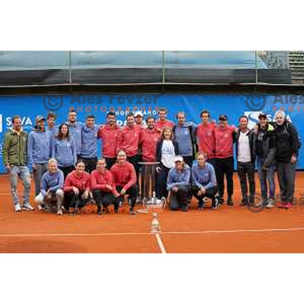 Team East, winner of inaugural Mima Cup tennis match between best Slovenian players in RCU, Lukovica, Slovenia on June 8 , 2020