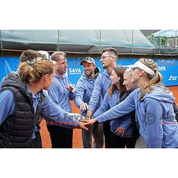 Team West at inaugural Mima Cup tennis match between best Slovenian players in RCU, Lukovica, Slovenia on June 8 , 2020