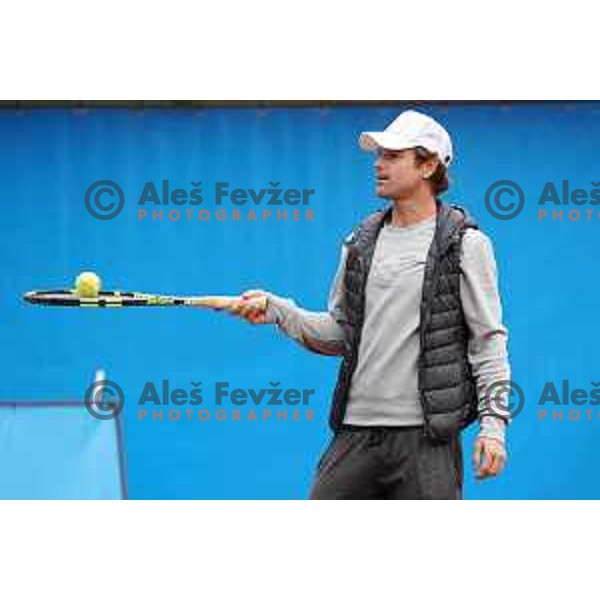 Blaz Kavcic at inaugural Mima Cup tennis match between best Slovenian players in RCU, Lukovica, Slovenia on June 8 , 2020