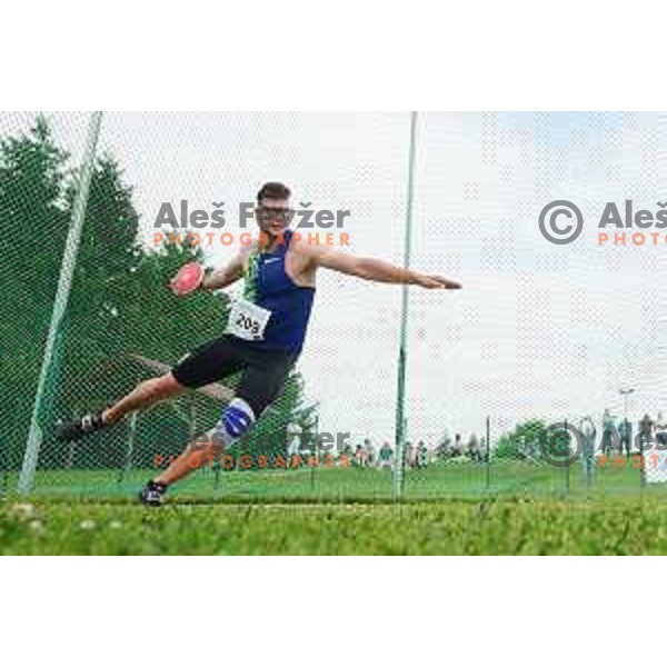Kristjan Ceh competes at athletics meeting in Slovenska Bistrica, Slovenia on June 13 , 2020
