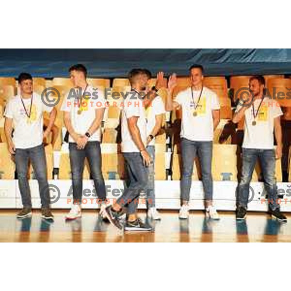 Tomaz Ocvirk, head coach of Celje Pivovarna Lasko, winners of Slovenian National Handball Championship in season 2019/2020 in Zlatorog Hall, Celje, Slovenia on June 18 , 2020