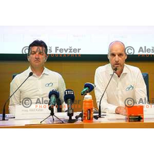 Ales Kalan at press conference of Slovenian Cycling Federation before National Road Championship in Ljubljana, Slovenia on June 19, 2020