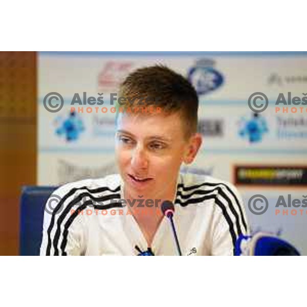 Tadej Pogacar at press conference of Slovenian Cycling Federation before National Road Championship in Ljubljana, Slovenia on June 19, 2020