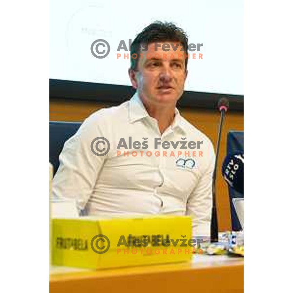 Ales Kalan at press conference of Slovenian Cycling Federation before National Road Championship in Ljubljana, Slovenia on June 19, 2020