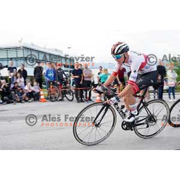 Tadej Pogacar racing at Plastika Virant Cycling Grand prix in Komenda, Slovenia on June 19, 2020