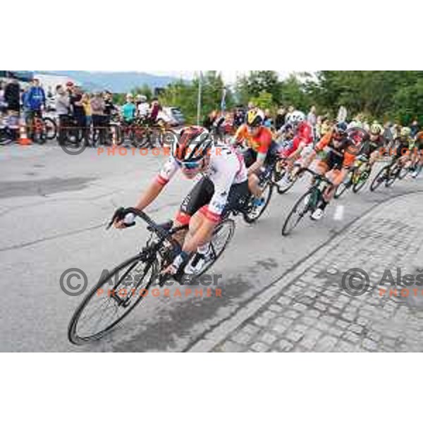 Tadej Pogacar racing at Plastika Virant Cycling Grand prix in Komenda, Slovenia on June 19, 2020